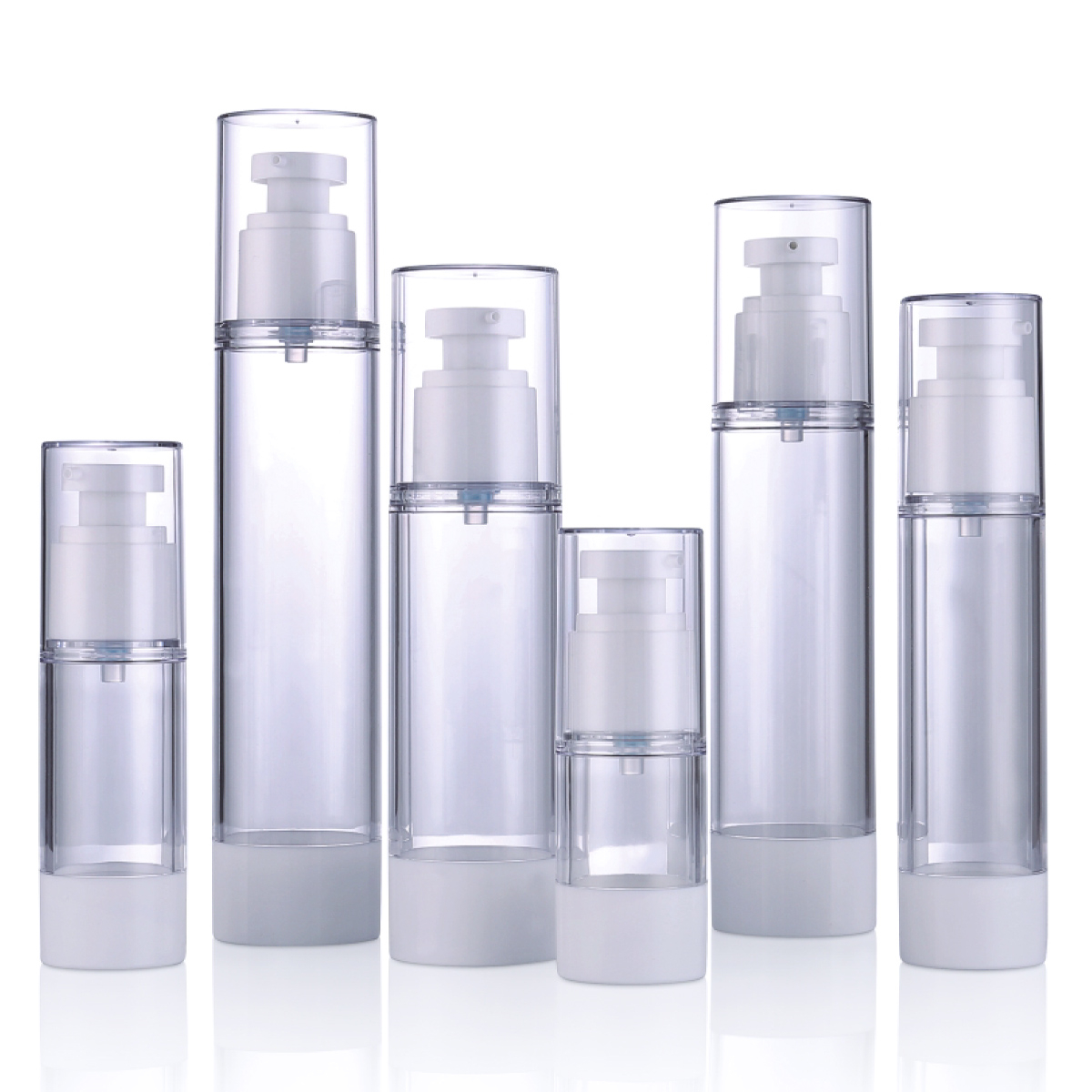 15ml 30ml 50ml 80ml 100ml 120ml بطری پلاستیکی بطری اکو ظروف لوازم آرایشی و بهداشتی حیوان خانگی پمپ پمپ بدون هوا بطری اسپری L02