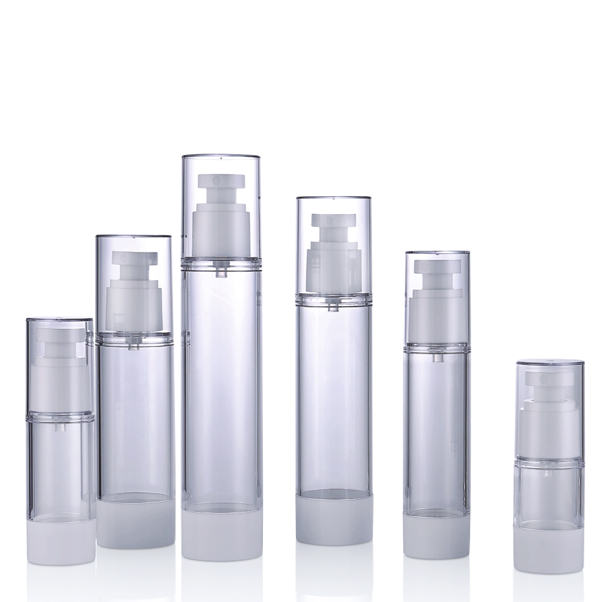 80ml 100ml خلاء خلاء غبار S15ml 30ml 50ml 80ml 100ml 120ml پمپ دعا بطری PETG شفاف برای کرم مراقبت از پوست L02
