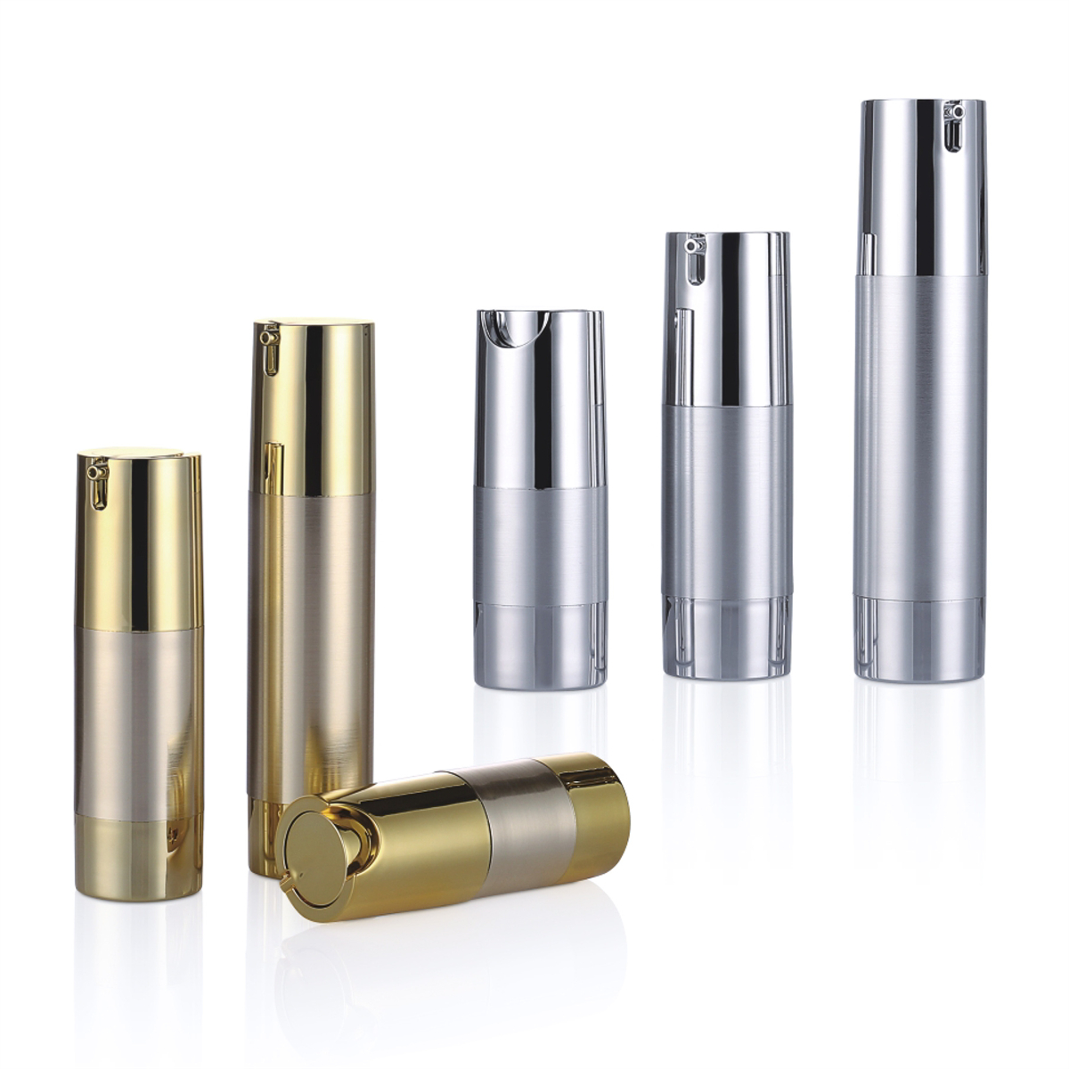15 میلی لیتر 20ml 30ml بطری پمپ لوسیون نقره طلای غلتکی با سر U شکل L05