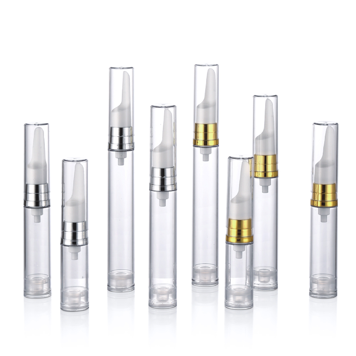 5ml 10ml 12ml 15ml بسته بندی آرایشی و بهداشتی خالی پمپ امولسیون چشم بطری بدون هوا Y01